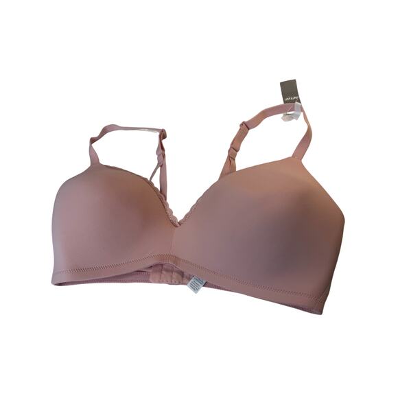 Aerie Real Happy Wireless Bra Size 36D Slumber Party NWT Lightly Lined Lace Trim - Picture 2 of 10